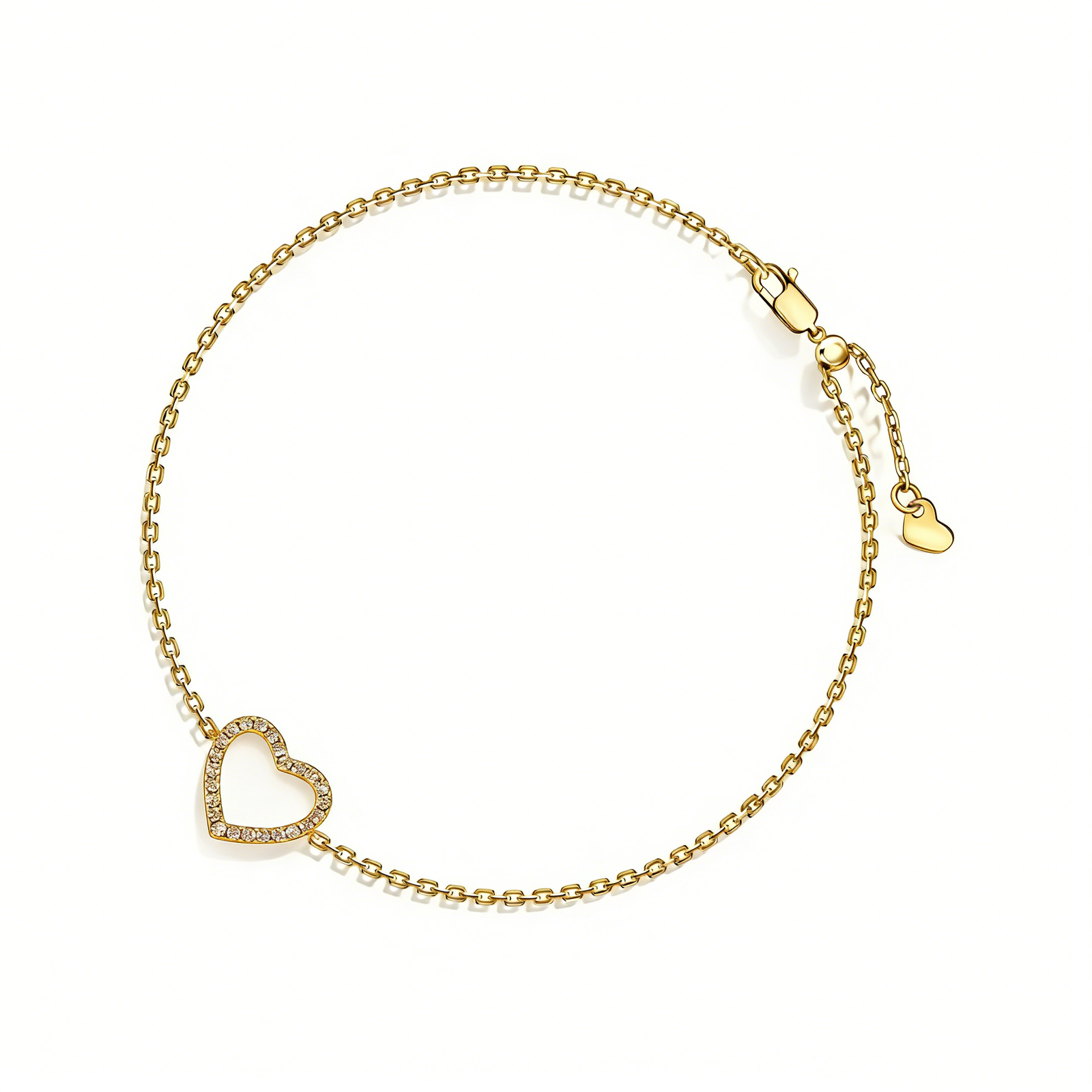 Sparkling Heart Moissanite Bracelet - Image 3