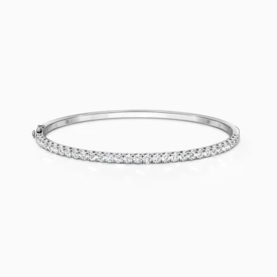 Glistening Moissanite Eternity Bangle