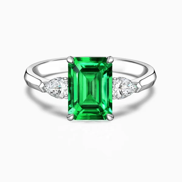 Sterling Silver Emerald Cut Ring
