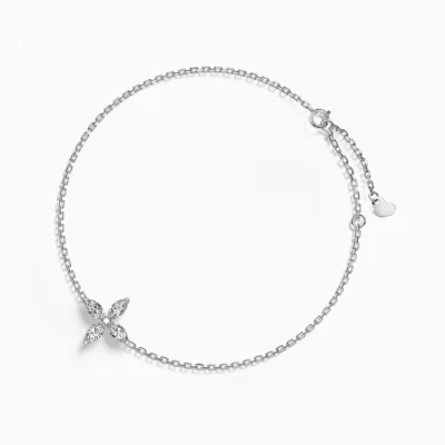 Blossoming Moissanite Flower Bracelet