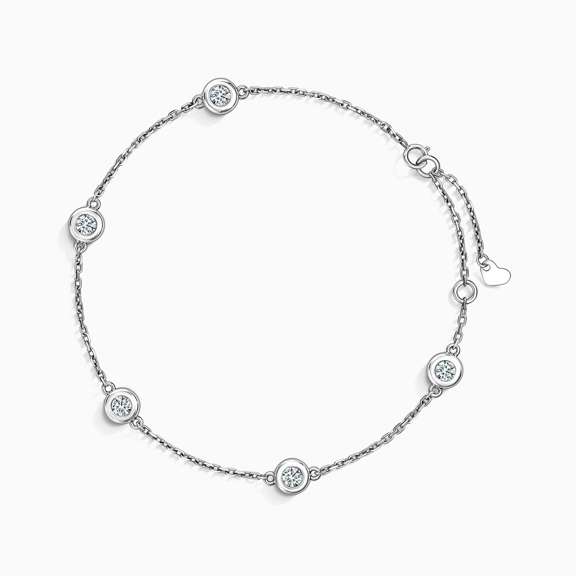 Elegant Moissanite Bezel Bracelet